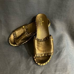 Kate Spade Leather sandal espadrille sz 7.5 worn once